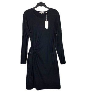 VINCE Faux Wrap Tie Waist Dress